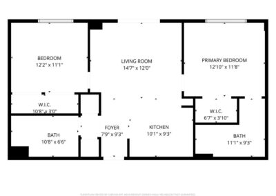 Old Dixie Apartment two Bedroom Floorplan