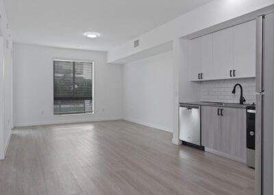 Park Apartments Living area view from kitchen angle