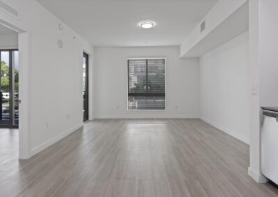 Park Apartments Living area view from kitchen