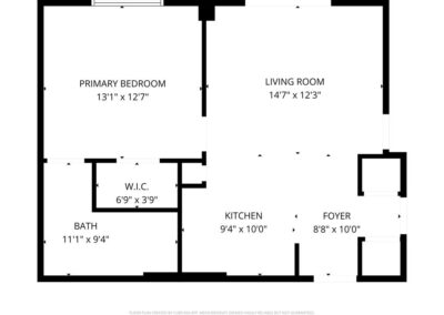 Old Dixie Apartment One Bedroom Floorplan